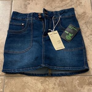 Jean Denim Mini Skirt NEW with Pockets Skort eco  friendly  love Trends